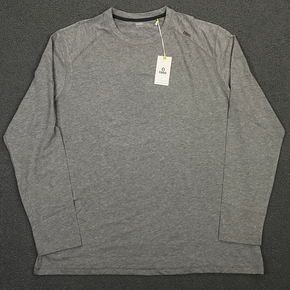 Tasc Performance Carrollton T-shirt Mens 2XL Heather Gray Bamboo Cotton NWT
